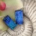 Blue Purple Lavender - Dichroic Glass Earrings - Dichroic Fused Glass Jewelry -Fused Glass Earrings 051912e121