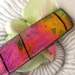 Hair Barrette- French Barrette - Golden Pink -Hair Clip - Fused Dichroic Glass Barrette 052312b102