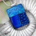 Dichroic Glass Pendant - Dichroic Fused Glass Jewelry - Blue - Necklace 061012p101