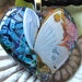 Butterfly Fused Dichroic Glass Heart Pendant Necklace 090709p106a