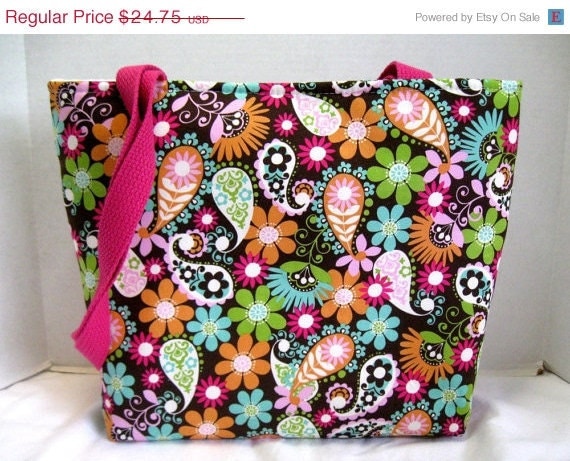 Saturday Night Special Large Floral Tote Purse by CreativeJenV