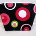 Make Up Bag Small Bubbles Black Pink and Lime Green