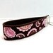 Key Fob Paisley Pink Brown Keychain
