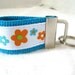 Flowers Mini Key Fob Turquoise Key Chain