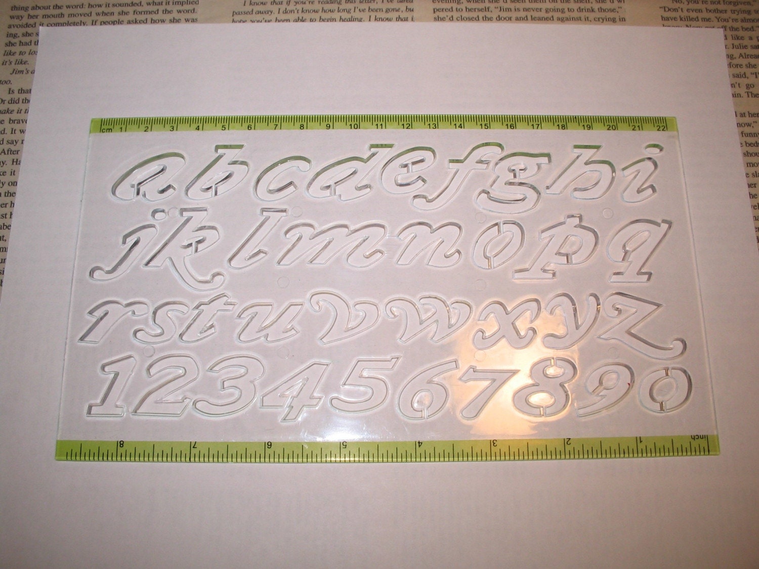 Cursive Alphabet Stencil Set Upper and Lower Case