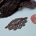 20 Antiqued Copper Filigree Fans