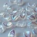 25 Clear AB Leaf Beads