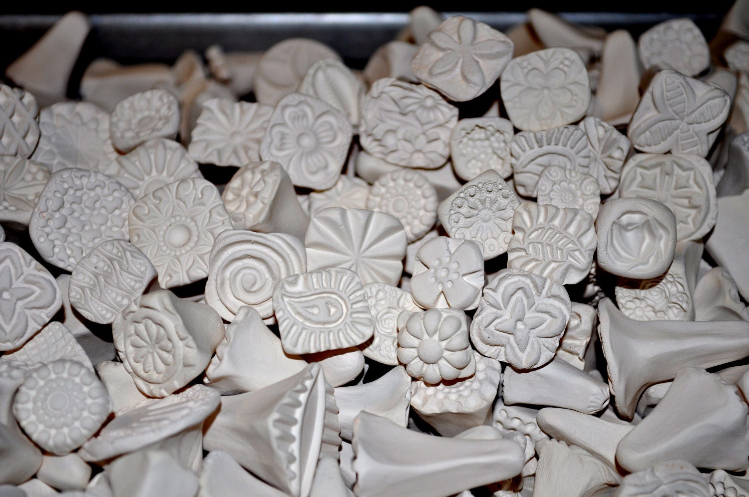 Handmade Clay stamps for pottery polymer PMC fondant and