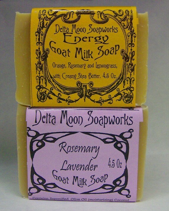 Rosemary Blends Goat Milk Soap olive oil soap by deltamoonsoap