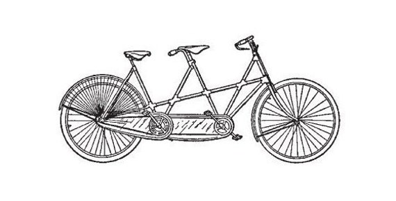 bicycle built for two clipart - photo #48