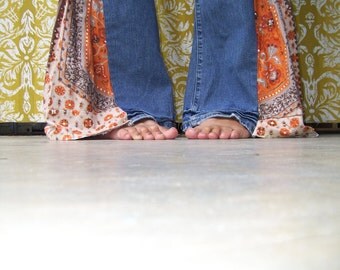 Hippie Bell Bottom Jeans OOAK Custom Order with YOUR Flare Jeans Fun Unique Unisex Free Plus Size Men Women Unisex Bell Bottoms Jeans