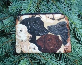 Labrador Retrievers Coin Purse, credit card pouch, stitch marker pouch-The Raven