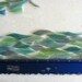Green, purple, and aqua blended glass shards for mosaic art crafting