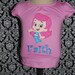 Bubble Fish Mermaid Guppy M2M Applique and Monogrammed Shirt Molly custom Boutique size 12m 2 3 4 5 6 7 8 9 10