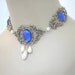 Blue SCA Renaissance Choker Necklace for Wedding Gown - Jessica II