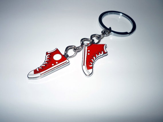 Red Converse Running Shoe Key Chain by junquete on Etsy