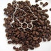 caffeine molecule necklace in solid sterling silver