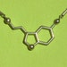 serotonin molecule necklace - for happiness
