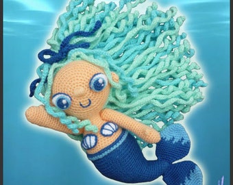 Amigurumi Pattern Crochet Aqua Mermaid DIY Digital Download
