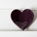 Ceramic Heart for Ring Catcher or Trinket Dish in Deep Purple