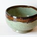 Serving Bowl // Brown and Turquoise Mint // Wheel Thrown