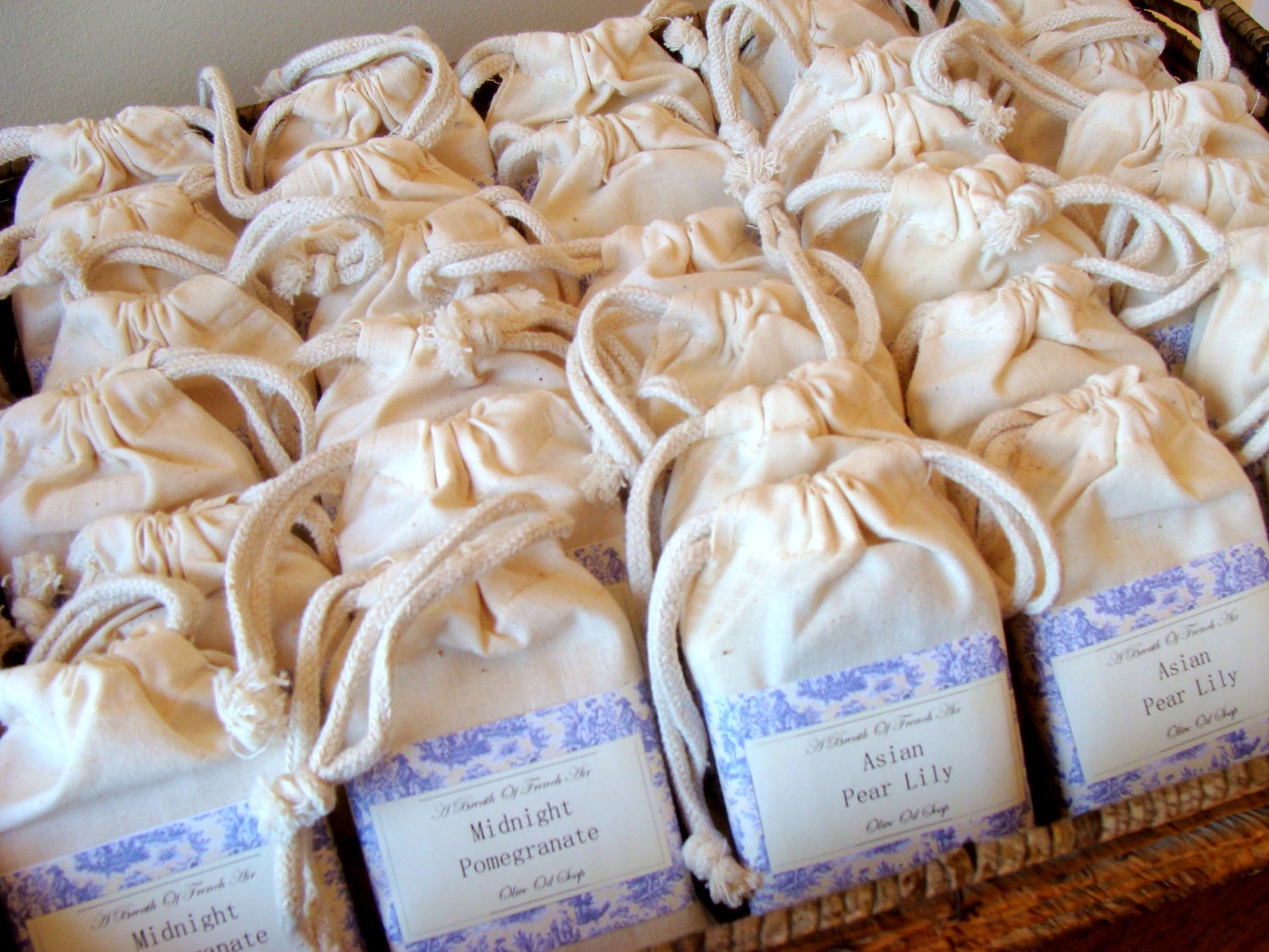 Wedding Soap Favors 48 Full Sized Bars Mulin Bags Custom