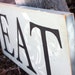 EAT sign - Shabby Chic - Hand Painted