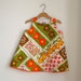 Newborn Dress, Toddler Dress, Girls Dress, Retro Vintage Hipster, Daisy Tulip - sizes newborn, 3m, 6m, 12m, 18m, 2t, 3t, 4t