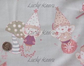 Alexander Henry Pocket Pixie Pink Fabric - REMNANT Size 26 Inches by 44 Inches