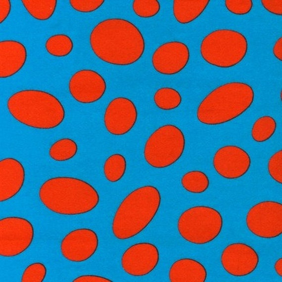 Items similar to SALE Dr. Seuss, Dots in Bright FLANNEL Fabric - Half ...