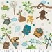 Riley Blake Designs, Hooty Hoot Kangaroo, Hooty Scene Cream Fabric - By the Yard