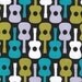 Michael Miller Groovy Guitar Lagoon Fabric - By the Yard