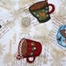 SALE Veronique Charron, Cheers, Mugs in Celebration Fabric - By the Yard