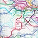 London Underground Map Fabric - Remnant Size 28 Inches by 44 Inches