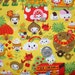 Kawaii Donuts and Ice Cream Friends Yellow Fabric - By the Yard