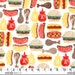 Michael Miller Ketchup and Mustard White Fabric - By the Yard