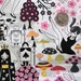 Kawaii Anime Alice in Wonderland Pink Fabric - By the Yard