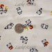 Tiny Pandas on Cream Japanese Fabric - Half Yard