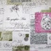 Yuwa Live Life, French Letters Tan/Pink Japanese Fabric - By the Yard