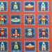 Makower UK Space, Labels Multi Fabric - By the Yard