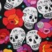 NEW Alexander Henry Estrella De Los Muertos Fabric on Black - By the Yard