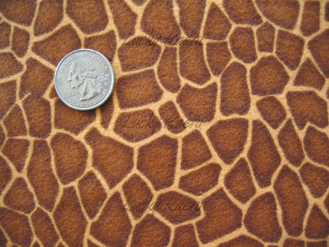 Makower UK Jolly Jungle Giraffe Print FLANNEL OOP Fabric