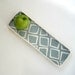 Ceramic Rectangular tray, pale turquoise motif -Made to Order
