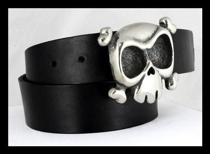 LOUIE Skull Belt Buckle in Sterling Silver by SilverBeyondOrdinary