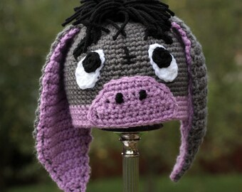 Donkey Crochet Baby Hat Pattern Little Donkey Hat for Baby Photo Prop PDF