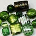 Dichroic Glass Bead Mix - Greens