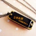Vintage Style Black Harmonica Necklace