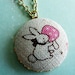 Bunny and Mushroom Retro Necklace