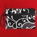 Kindle Nook Cover Sleeve with Front Pocket - Deluxe eREADER ROO - Large Wristlet - WASHABLE - by Borsa Bella - Black London Fabric