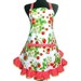 Strawberry Apron, Full Hostess Retro Style with Ruffle